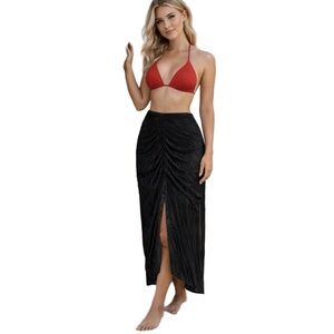 Good American Always Fits Plissé Maxi Swimsuit Skirt Coverup Size 5/6 (2XL/3X)